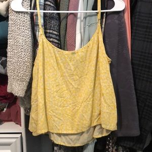 Yellow flowery tank top